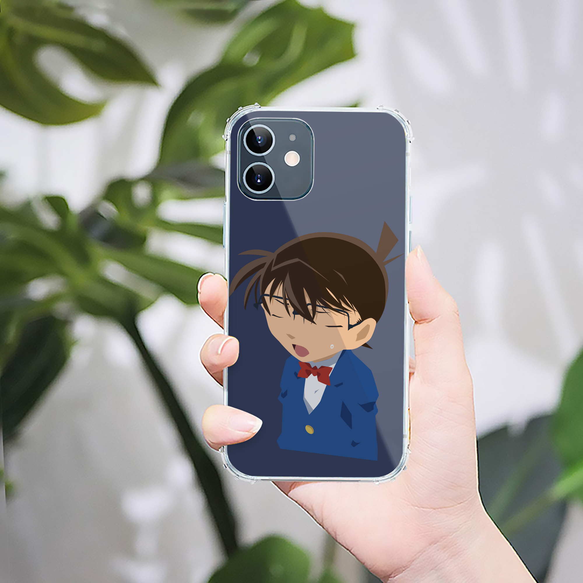 （画像用） 名探偵コナン 江戸川 コナン Detective Conan Conan Edogawa 【iPhone 12シリーズ対応】透明スマホケース（クリアソフトケース）